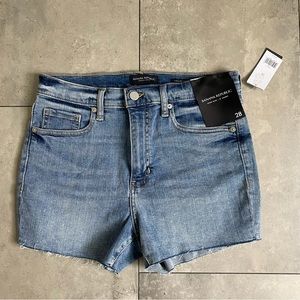NEW banana republic high rise denim jean shorts cut off 26/28